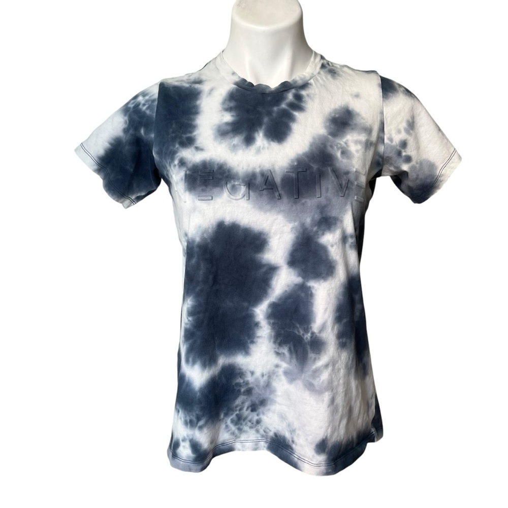 Negative Cotton Crew Neck Short Sleeve Tie Dye Feel Good Tee, Sz XS